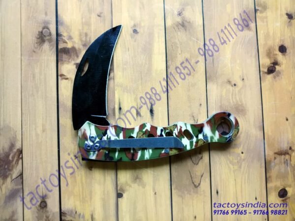 KARAMBIT-Folding-knife-Green-CamoBlack-312