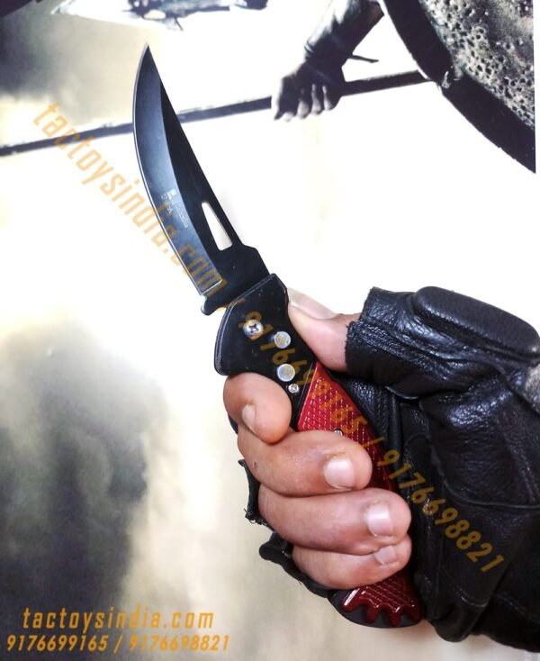 F881 Double Safety Automatic Folding Knife Button Operated Blade