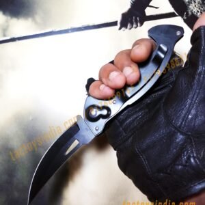 F881 Double Safety Automatic Folding Knife Button Operated Blade
