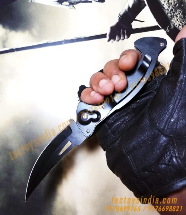F881 Double Safety Automatic Folding Knife Button Operated Blade