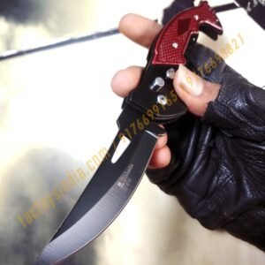 F881 Double Safety Automatic Folding Knife Button Operated Blade
