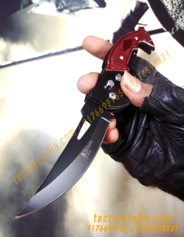 F881 Double Safety Automatic Folding Knife Button Operated Blade