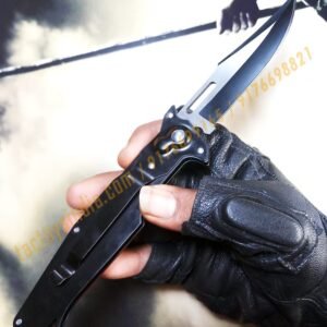 Ninja Red Assassin's choice Automatic Folder Safety Button knife