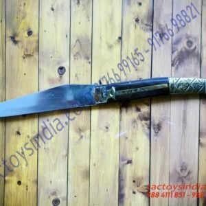 Medium-Rampuri-Chaku-Desi-Sheesham-Wood-Brass-Handle-Antique-Rampur-UP.-Knife