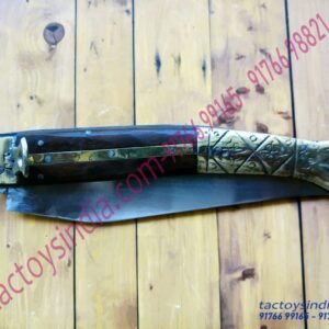 Medium-Rampuri-Chaku-Desi-Sheesham-Wood-Brass-Handle-Antique-Rampur-UP.-Knife