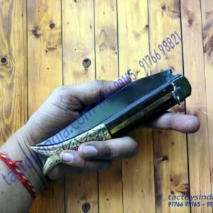 Medium-Rampuri-Chaku-Desi-Sheesham-Wood-Brass-Handle-Antique-Rampur-UP.-Knife