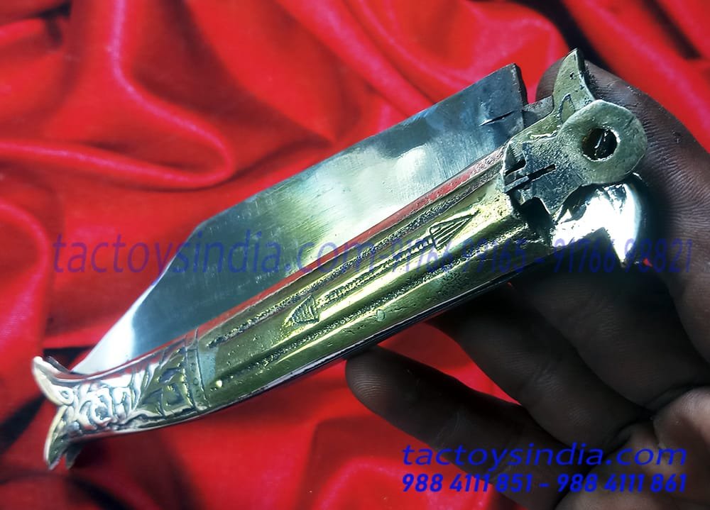 Rampuri Chaku Medium Vintage Antique Indian Knife Classic Churi Lever lock Handmade