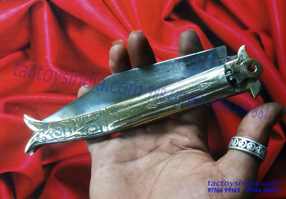 Rampuri Chaku Medium Vintage Antique Indian Knife Classic Churi Lever lock Handmade