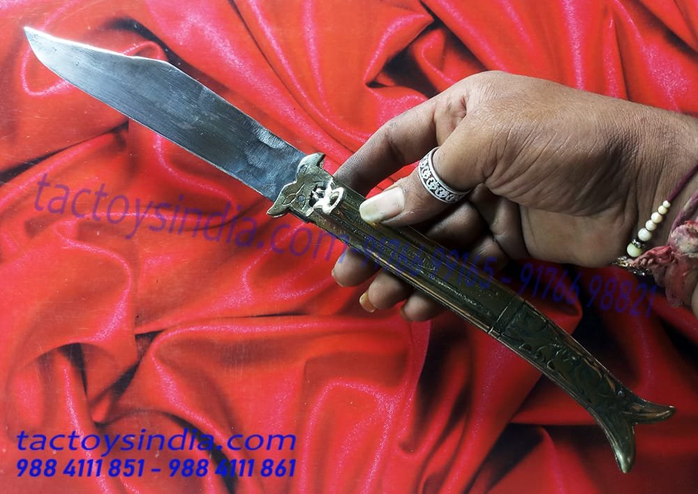 Rampuri Chaku Medium Vintage Antique Indian Knife Classic Churi Lever lock Handmade