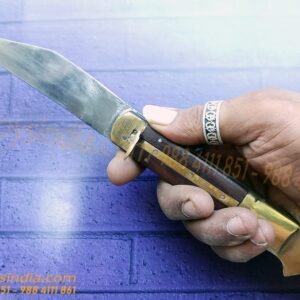 Rampuri Small Collectible Vintage Antique Indian Knife Classic Churi Leverlock Switchblade Handmade