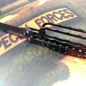 Super Trench Knife Folding Knuckle Knife World War Inspired Blade Butterfly Balisong Knife