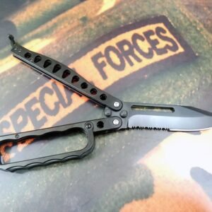 Super Trench Knife Folding Knuckle Knife World War Inspired Blade Butterfly Balisong Knife