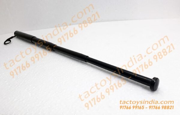 4 Section Collapsible Stainless steel metal black security Baton