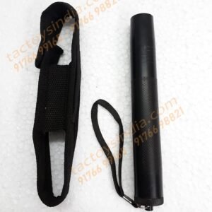4 Section Collapsible Stainless steel metal black security Baton