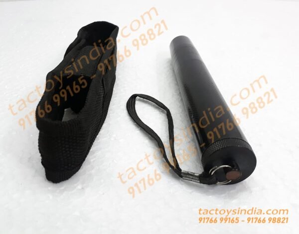 4 Section Collapsible Stainless steel metal black security Baton