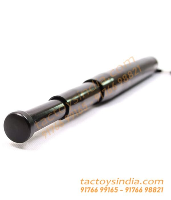 4 Section Collapsible Stainless steel metal black security Baton