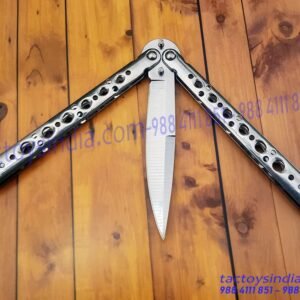 Benchmade Model 62 Balisong Butterfly Knife Weehawk Plain Blade Stainless Steel Satin Finish Handles