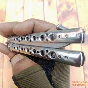 Benchmade Model 62 Balisong Butterfly Knife Weehawk Plain Blade Stainless Steel Satin Finish Handles
