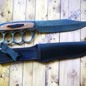 Damascus Finish Trench Bowie knife-S726