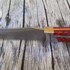Columbia A0029 Kirpan Shaped Safety Knife / 330c Carbon steel Blade / Full tang knife / SS Handle with Wood Inlay / Layard hole by Tactoysindia.com