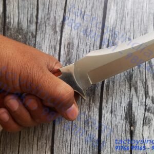 Columbia A0029 Kirpan Shaped Safety Knife / 330c Carbon steel Blade / Full tang knife / SS Handle with Wood Inlay / Layard hole by Tactoysindia.com