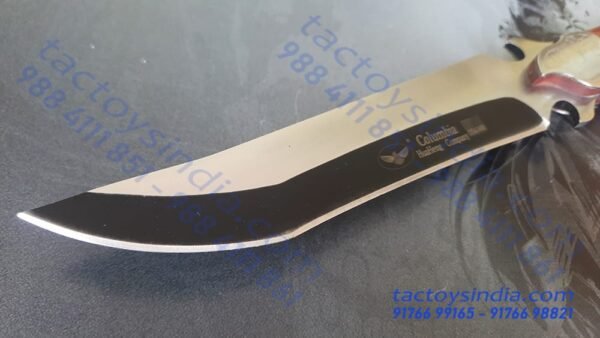 Columbia A042 Slicer Heavy Weight Sharp Etched Blade / Bottle Opener / 440c Blade / Stainless Steel Bolster, Pommel Butt and Hardwares / Beautiful Collector's Edition by Tactoys India