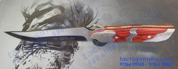 Columbia A042 Slicer Heavy Weight Sharp Etched Blade / Bottle Opener / 440c Blade / Stainless Steel Bolster, Pommel Butt and Hardwares / Beautiful Collector's Edition by Tactoys India