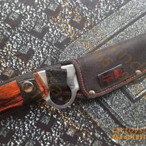 Columbia A10 Close Combat Knife / Finger Hole Guard Handle / 440c Blade / Full Tang / Lanyard Hole / SS with Natural wood handle tactoys India
