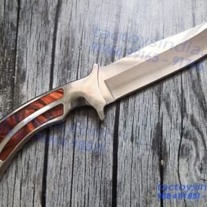 Columbia A11 full tang Blade - SS Handle scales with unique Epoxy resin Inserts - Lanyard Hole - Nylon Belt Carry Pouch - utility knife by TactoysIndia knives