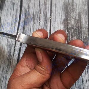 Columbia A11 full tang Blade - SS Handle scales with unique Epoxy resin Inserts - Lanyard Hole - Nylon Belt Carry Pouch - utility knife by TactoysIndia knives