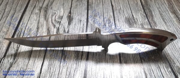 Columbia A11 full tang Blade - SS Handle scales with unique Epoxy resin Inserts - Lanyard Hole - Nylon Belt Carry Pouch - utility knife by TactoysIndia knives