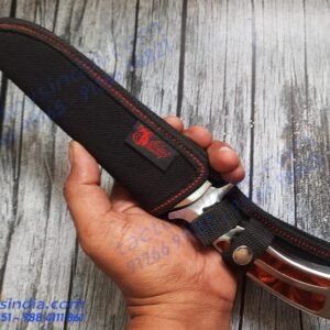 Columbia A11 full tang Blade - SS Handle scales with unique Epoxy resin Inserts - Lanyard Hole - Nylon Belt Carry Pouch - utility knife by TactoysIndia knives
