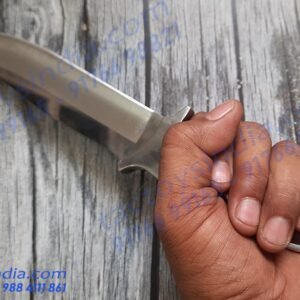 Columbia A11 full tang Blade - SS Handle scales with unique Epoxy resin Inserts - Lanyard Hole - Nylon Belt Carry Pouch - utility knife by TactoysIndia knives