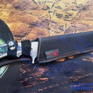 Columbia A12 Indian Kirpan Shaped Traditional Punjabi Knife / Single Pc Built with Turquoise Stone Inlay handle / Lanyard Hole / Full Tang carbon Steel blade by Tactoys India