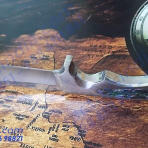 Columbia A12 Indian Kirpan Shaped Traditional Punjabi Knife / Single Pc Built with Turquoise Stone Inlay handle / Lanyard Hole / Full Tang carbon Steel blade by Tactoys India