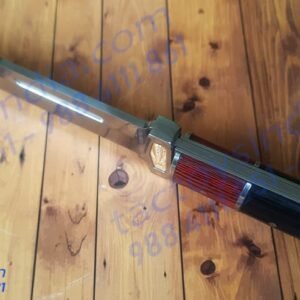 Columbia A16 full tang Blade - Fuller SS frame handle - Dark and Red hardwood Handle - SS guard and Bolster with Lanyard Hole utility knife by Tactoys India