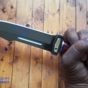 Columbia A16 full tang Blade - Fuller SS frame handle - Dark and Red hardwood Handle - SS guard and Bolster with Lanyard Hole utility knife by Tactoys India