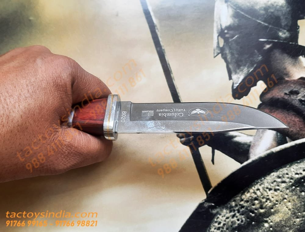 Columbia-B020-Simple-Classic-Knife-7 Columbia B020 Simple Classic Knife / 440c Steel / Made like a Gun / Travelers Special Pocket Size / Full tang / Unique Red, Black wood n SS handle Tactoysindia.com