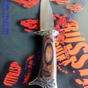 Columbia USA saber-SA42 Deadblade Damascus Finish steel blade(440-c plated,Classic Damascus looks Knife)