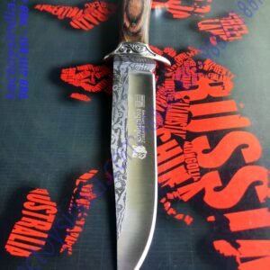 Columbia USA saber-SA42 Deadblade Damascus Finish steel blade(440-c plated,Classic Damascus looks Knife)