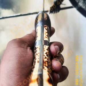 Columbia-SA49-Antique-Deer-Antler-Handle-Scales-Bowie-Knife