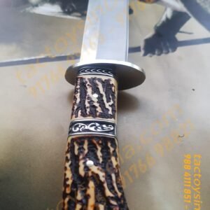 Columbia-SA49-Antique-Deer-Antler-Handle-Scales-Bowie-Knife