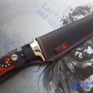 Columbia SA52 Rare Red and Black wood handle / Brass insert Lanyard hole / Brass Handle Pins / 440c Knife Blade test161616.tactoysindia.com