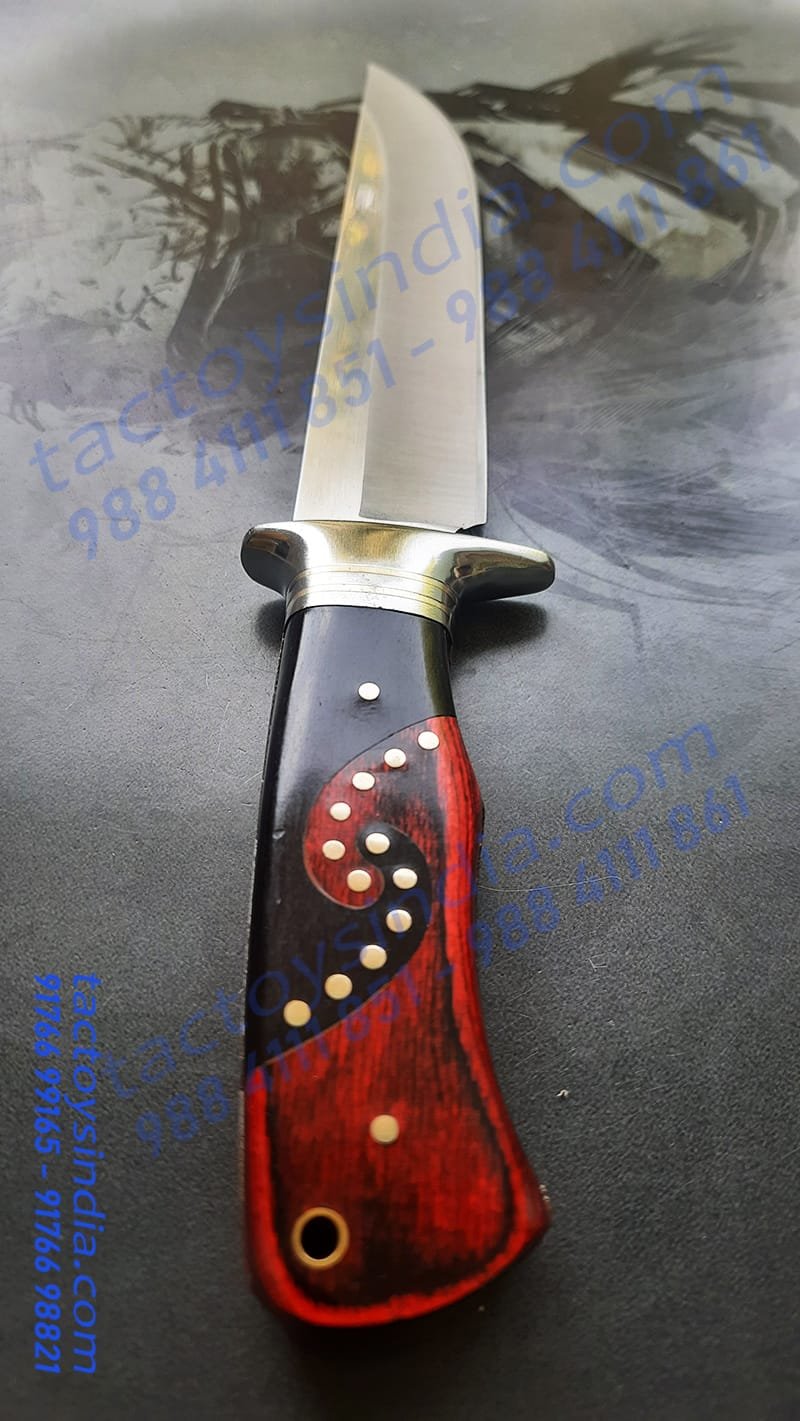Columbia-SA52-Rare-Red-and-Black-wood-handle-7 Columbia SA52 Rare Red and Black wood handle / Brass insert Lanyard hole / Brass Handle Pins / 440c Knife Blade test161616.tactoysindia.com