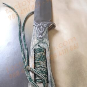 Columbia XF67 Unique Beauty Full tang Knife / 440c Stainless steel built / Inbuilt Paracord Braided Handle / SS n Hardwood handle Tactoys India