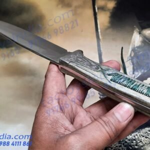 Columbia XF67 Unique Beauty Full tang Knife / 440c Stainless steel built / Inbuilt Paracord Braided Handle / SS n Hardwood handle Tactoys India