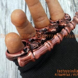 4-Bad-Skulls-n-Bones-Copper-Colour-Thick-Knuckles-Metal-Punisher