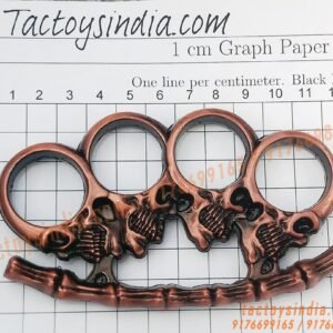 4-Bad-Skulls-n-Bones-Copper-Colour-Thick-Knuckles-Metal-Punisher