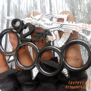 92-Dragon-Inspired-Assault-Rifle-Black-And-Silver-Colour-Spiked-Melee-Knuckle-Duster-Punch