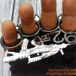 92-Dragon-Inspired-Assault-Rifle-Black-And-Silver-Colour-Spiked-Melee-Knuckle-Duster-Punch